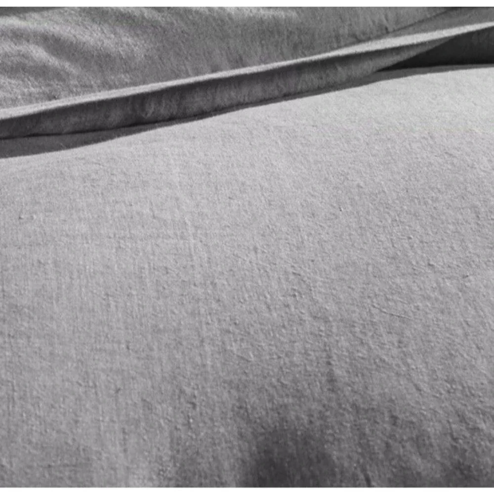 Hotel Collection 100% Linen Full/Queen Gray Duvet Cover